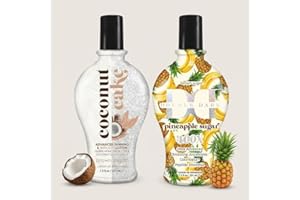 Bundle of 2 Items: Pineapple Sugar 400X Advanced Tanning Lotion Bottle 221 ml and Coconut Cake Advanced Tanning & Red Light L