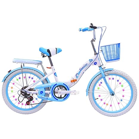 Grimk Mädchenfahrrad 18 Zoll Kinderfahrrad Mädchen-Fahrrad Sport Bike Kinder Jungen Mädchen Citybike Klappfahrrad 6 Gang-scha