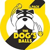 The Dog's Balls Dog Tennis Balls Medium 6 Pack Yellow Non Abrasive Felt view 9