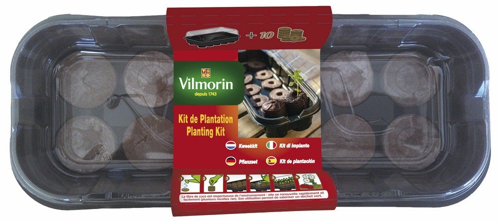 Vilmorin 3990626 Mini Greenhouse Kit 10 x Soft Coco All-in-One