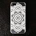 5C Case, LUOLNH Henna Full Mandala Floral Dream Catcher Hard Plastic Clear Case Skin Cover for Apple Iphone 5C
