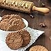 Embossing rolling pin Christmas Wooden embossing rolling pin with Christmas Symbols Cookie Cutter Used by Bakers Cooks for Pasta Cookie Dough Pastry Bakery Pizza Fondant Chapati