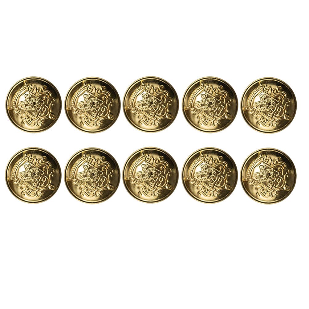 MILISTEN 40Pcs Metal Gold Blazer Button Set Vintage Brass Buttons for Jeans Blazer Suits Coat Uniform Jacket 15mm, 18mm, 20mm, 25mm(Golden)