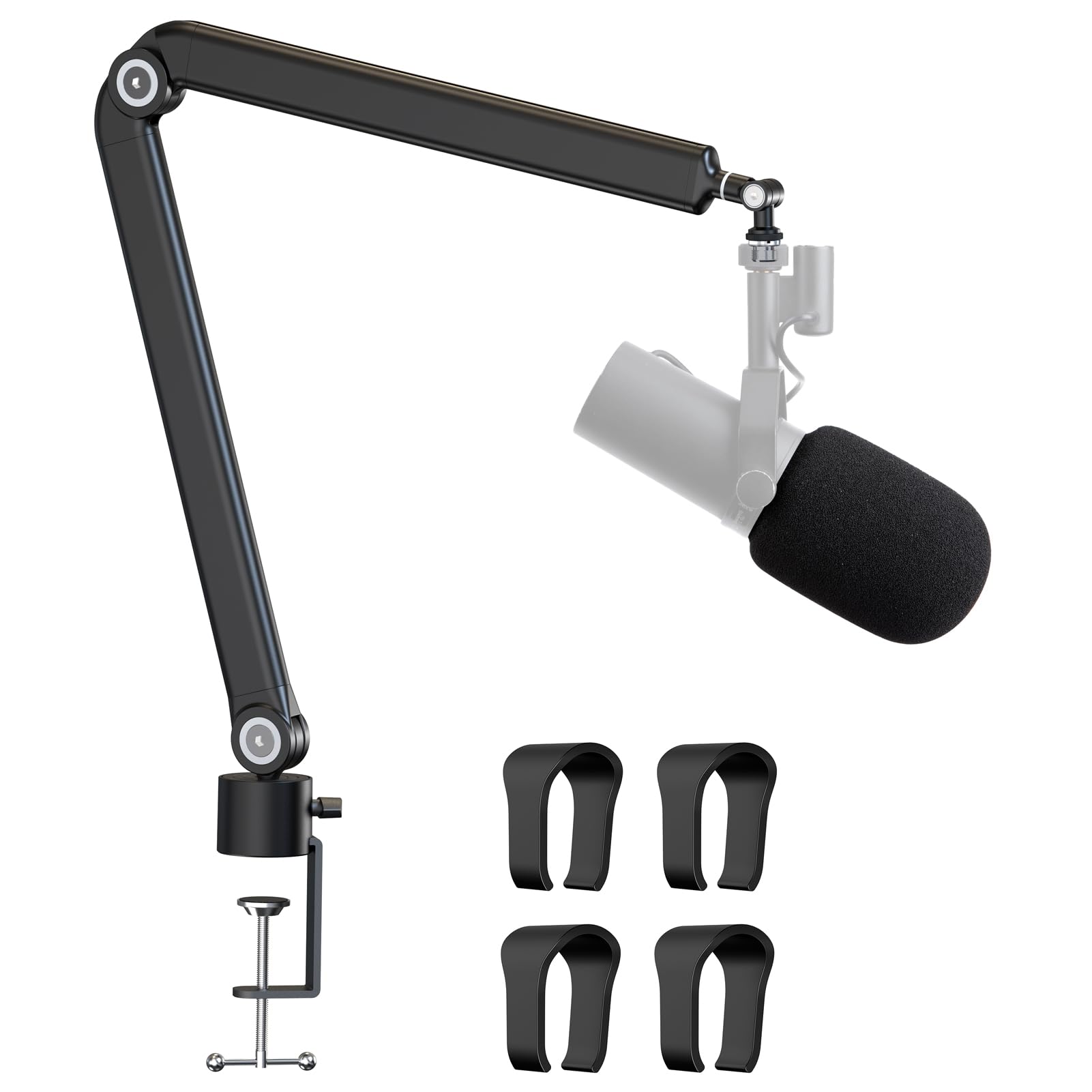 Mic Arm for Shure SM7B Microphone - SM7B Mic Boom Arm Stand with Mic Cover Foam, SM7B Microphone Stand with Pop Filter by YOUSHARES — image 1