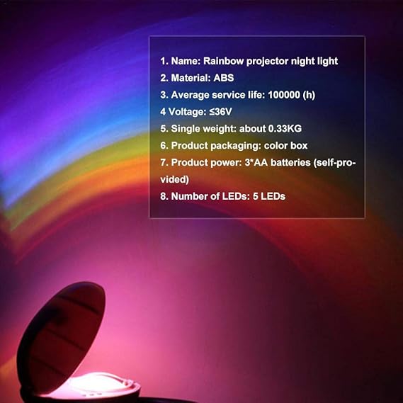 Cheerfulus Arco Iris - Proyector LED de luz Nocturna, mágico Arco ...