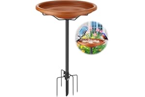 CALCHELE Bird Bath for Outside, 35 inch Outdoor Bird Bath with Bowl, Heavy Duty Bird Baths for Outdoors