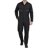 NY Threads Men's Coverall with Zipper Pockets | Durable Cotton Blend, Michael Myers Jumpsuit, Long Sleeves, Mechanic Workwear Coveralls