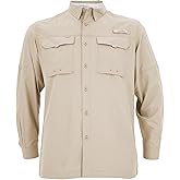 HABIT Men's Fourche Mountain Long Sleeve River Guide Fishing Shirt - UPF 40+ UV Protection