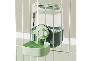 OYYJIG Pet Hanging Automatic Feeders Drinking Bowls，Gravity Rabbit Feeder and Water Set，Cage Cat Food Bowl Feeding Station for Puppy Kitten Chinchilla Hedgehog Guinea Pig Ferret (Green-Water)