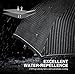 Plemo Rain Umbrella Windproof Auto Open and Close Compact Folding Umbrella for Business and Travel with Anti-Slip Grip, Classic Pinstripe Print