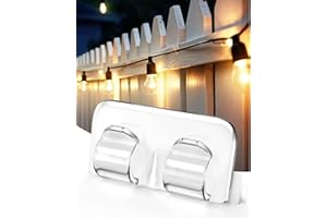 Hetyue Hooks for Outdoor String Lights Clips: 40Pcs Christmas Ornament Hooks for Hanging - Ornaments Hangers On Wall - Great Xmas Ornament Hangers for Christmas Lights