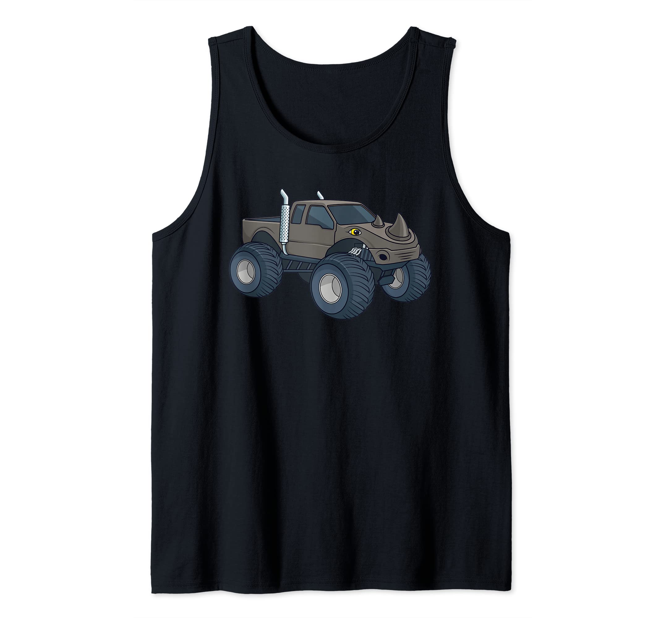 Rhino Monster Truck Funny Monster Truck Rhino Animal Tank Top