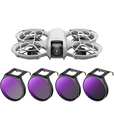 Kit Filtres ND/CPL/UV Pour DJI NEO 2 - ND2 ND4 ND8, Verre Multicouche, Alliage Aluminium Léger