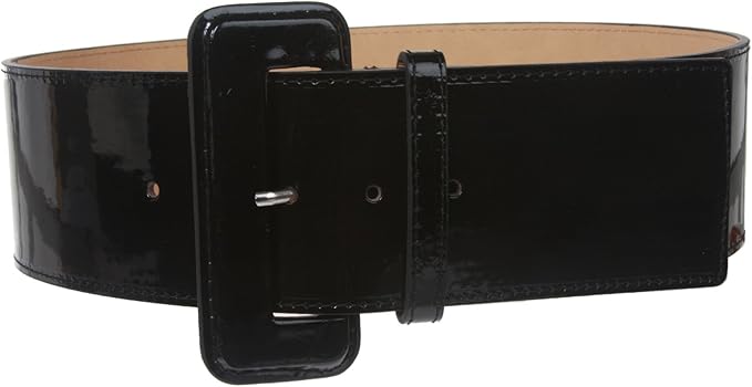 black patent waist belt
