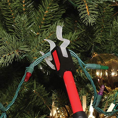 No Ladder PRO MAX with Dual Heads & 25 Rapid Release Christmas Light Clips for use on Shingles, Gutters, and Eaves