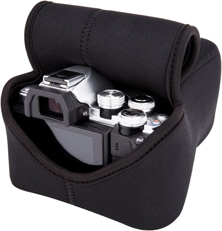 JJC Neoprene Camera Case Pouch Bag for Canon EOS M50 M5 M6 Mark II + EF-M 55-200mm/EF-M 18-150mm Lens - Image 5