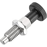 PATIKIL Push Fit Ball Nose Spring Plunger, M8x1.25 Spring Return Knob Plunger 304 Stainless Steel Retractable Coarse Thread I