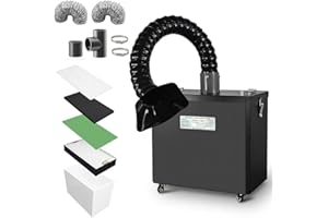 DNTWECL 245W Fume Extractor with 5 Stage Filters Welding Smoke Extractor Purifier DTF Fume Extractors for Nail Salon, Laser Marking, Printing and Laser Engraving