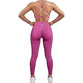 SUUKSESS Women Seamless Workout Sets Strappy Sports Bra High Waist Booty Leggings Outfits