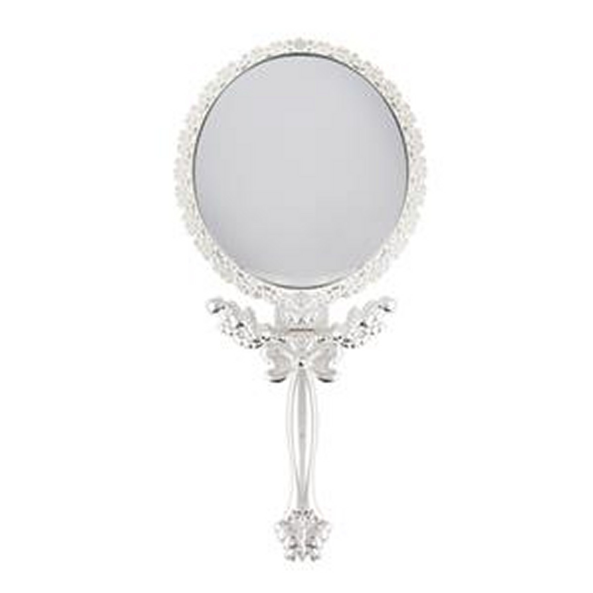 Butterfly Designed Double Sided Magnification Hand Held Makeup Metal