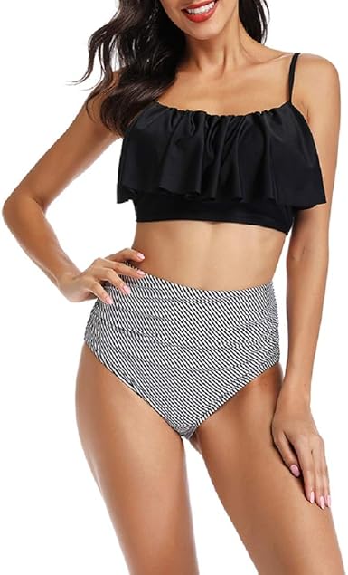 high waisted control top swim bottoms