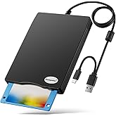 3.5" USB External Floppy Disk Drive Portable 1.44 MB FDD for PC Windows 98/ME/2000/XP/Vista/Windows 7&8 +Dust External Bag Ca