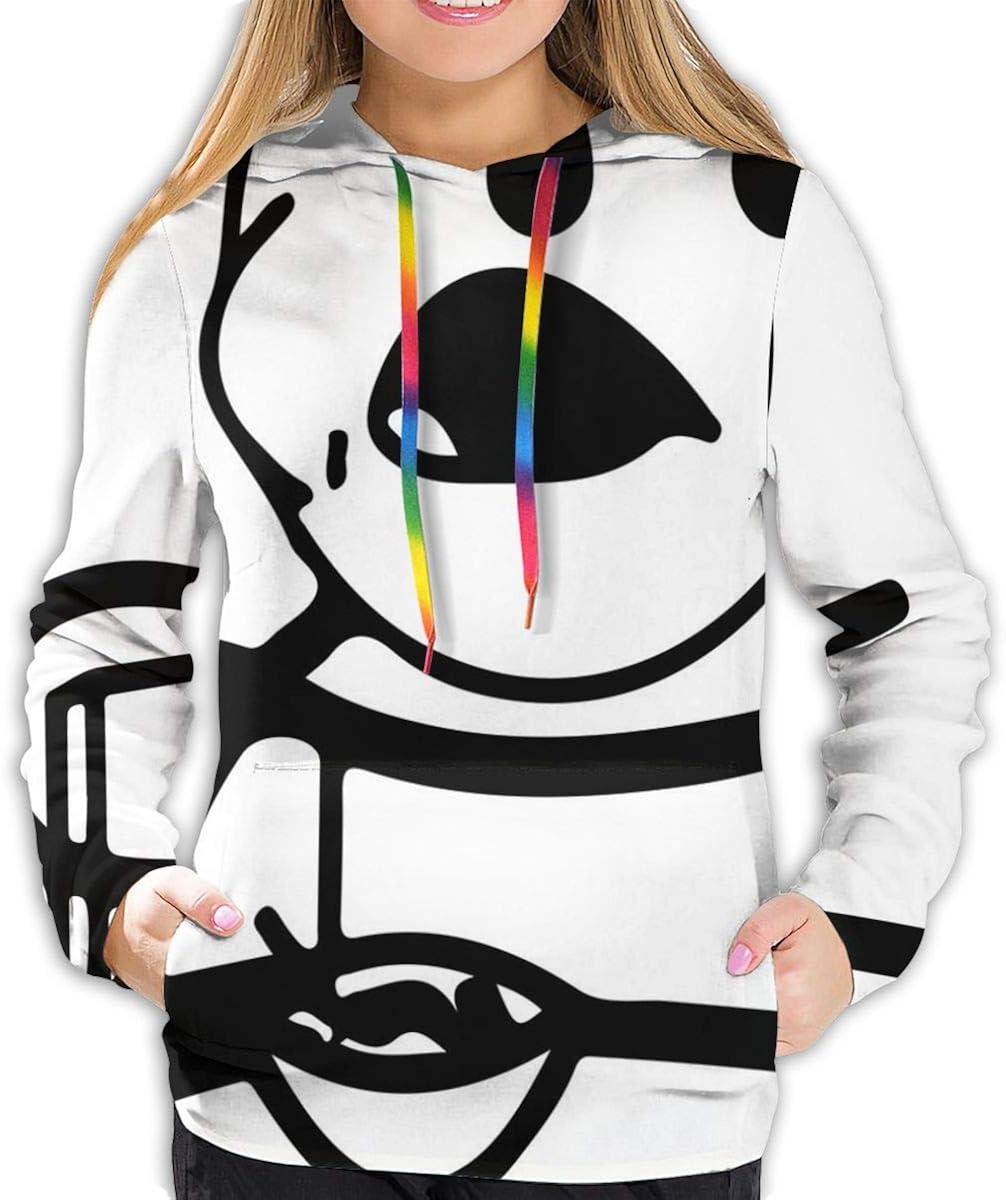 Women's Casual Hoodie Long Sleeves with Pockets Funny Stickman On The
