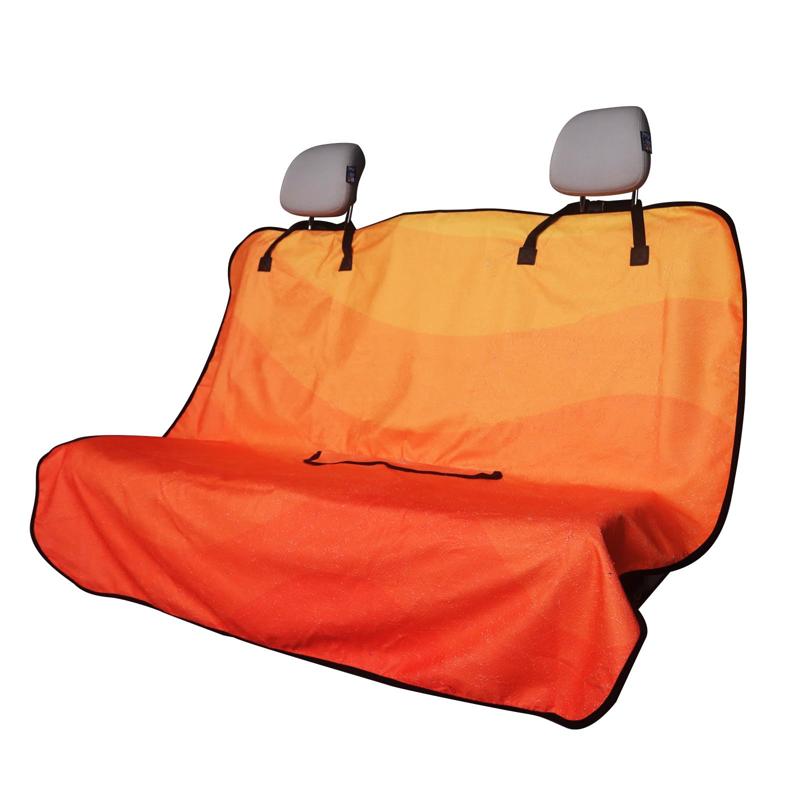 Photo 1 of LoyaGour Back Seat Cover for Car Trucks Van SUV,Waterproof Rear Bench Towel Seat Covers for Dogs and Kids,Automotive Backseat Protector (Orange)