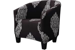 GULI Velvet Tub Chair Covers for Armchairs, Club Slipcover, Wing Back High Stretch Sofa Spandex Plush Seat Furniture Protector Removable Washable Living Room(Argyle Pattern)