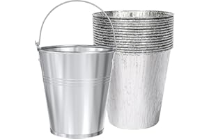 Grisun Drip Grease Bucket & Liners for Traeger 20/22/34 Series, Pit Boss, Camp Chef, Oklahoma Joe's, Z Grill, Galvanized Stee