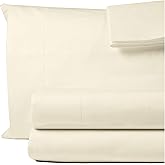 Decfair 100% Egyptian Cotton California King Sheets Set Ivory 1000 Thread Count Luxury Hotel Soft and Smooth Cal King Sheet Set 16" Deep Pocket Sateen Weave Extra Long Staple Cotton Bedding - 4 Piece