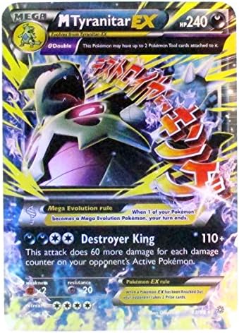 Mega EX Tyranitar (43/98) Superior Card Series with Card Sleeve and Protected in Plastic Case Box with Free 1 EX Card.