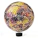 Lily's Home Colorful Mosaic Glass Gazing Ball, Designed with a Stunning Holographic Crackle Mosaic Pattern to Bring Color and Reflection to Any Home and Garden, Purple and Gold (10