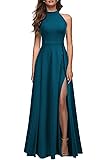MUSHARE Women's Halter Neck Sexy Split Cocktail