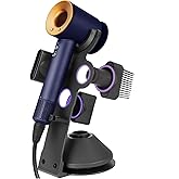 Hair Dryer Holder Compatible with Dyson Supersonic, Upgraded Black Stand Stores 5 Attachments, Bathroom Organizer for Dryer, 