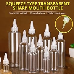 5pcs 10-250ml Refillable Bottles Squeeze Bottles