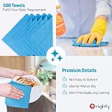Orighty Microfiber Cleaning Cloths 100 Pack Reusable 11.5x11.5 Blue view 5