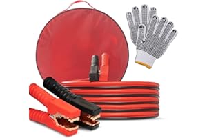 Kitgo Heavy Duty Jumper Cables,Cables Kit For Car SUV And Trucks With Gloves And Carrying Bag (4AWG 20FT)