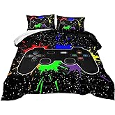 Z.Jian HOME Gaming Comforter for Boys Teen,Game Contoller Bedding Set for Kids,Down Alternative Comforter for All Season,Gamer Home Decor for Comforter Set (Comforter-Game27, Twin)