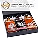 Runamok Maple Syrup Gift Box | Oprah's Favorite | Special Present For Holidays | Bourbon Barrel-Aged, Hibiscus Flower & Cinnamon+Vanilla Infused | 3 Bottles of Real Maple Syrup | 8.45 Fl Oz (250mL)
