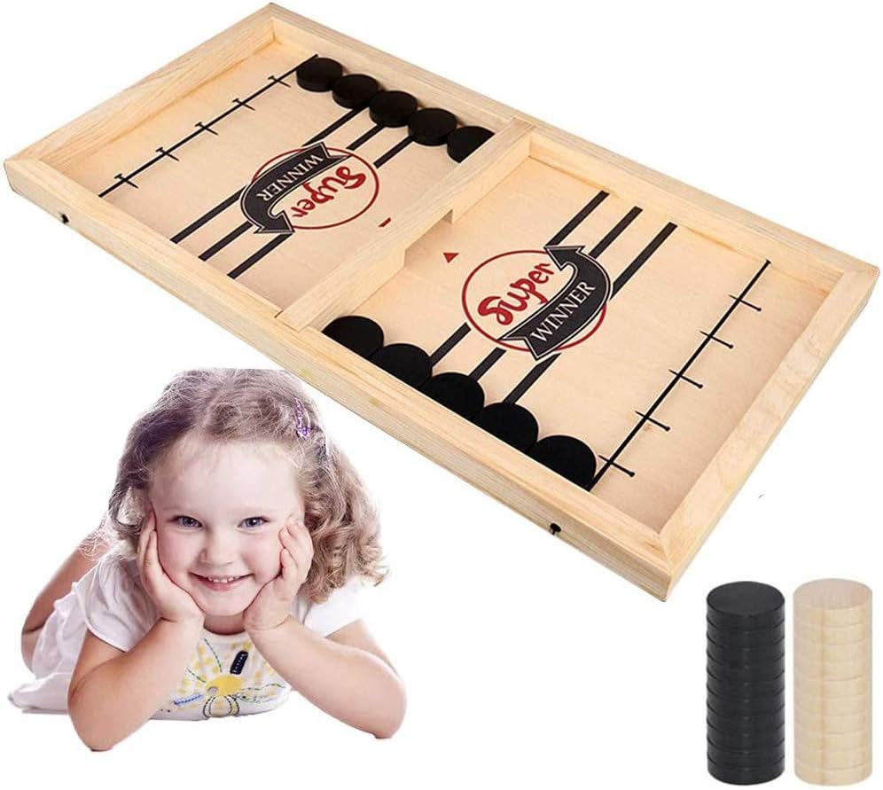 Mustbe Strong Fast Sling Puck Game Paced, Winner Board Games Toys for Kids Parent-Child Interactive Chess Toy Board Table Game