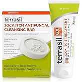 terrasil Jock Itch Treatment (2-Product Care Kit 1.7 oz Tube & Soap) Jock Itch Antifungal Cream with Clotrimazole, Antifungal Soap