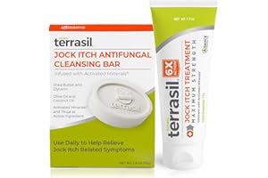 terrasil Jock Itch Treatment (2-Product Care Kit 1.7 oz Tube & Soap) Jock Itch Antifungal Cream with Clotrimazole, Antifungal Soap