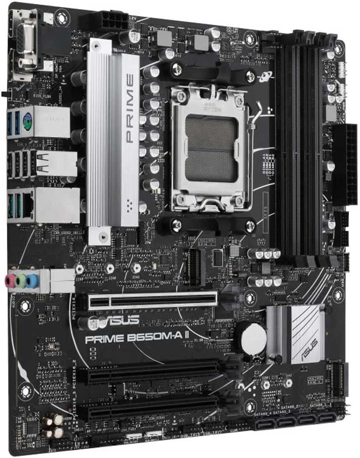ASUS PRIME B650M-A II-CSM AM5 B650 DDR5 SATA 6Gb/s Micro ATX Motherboard