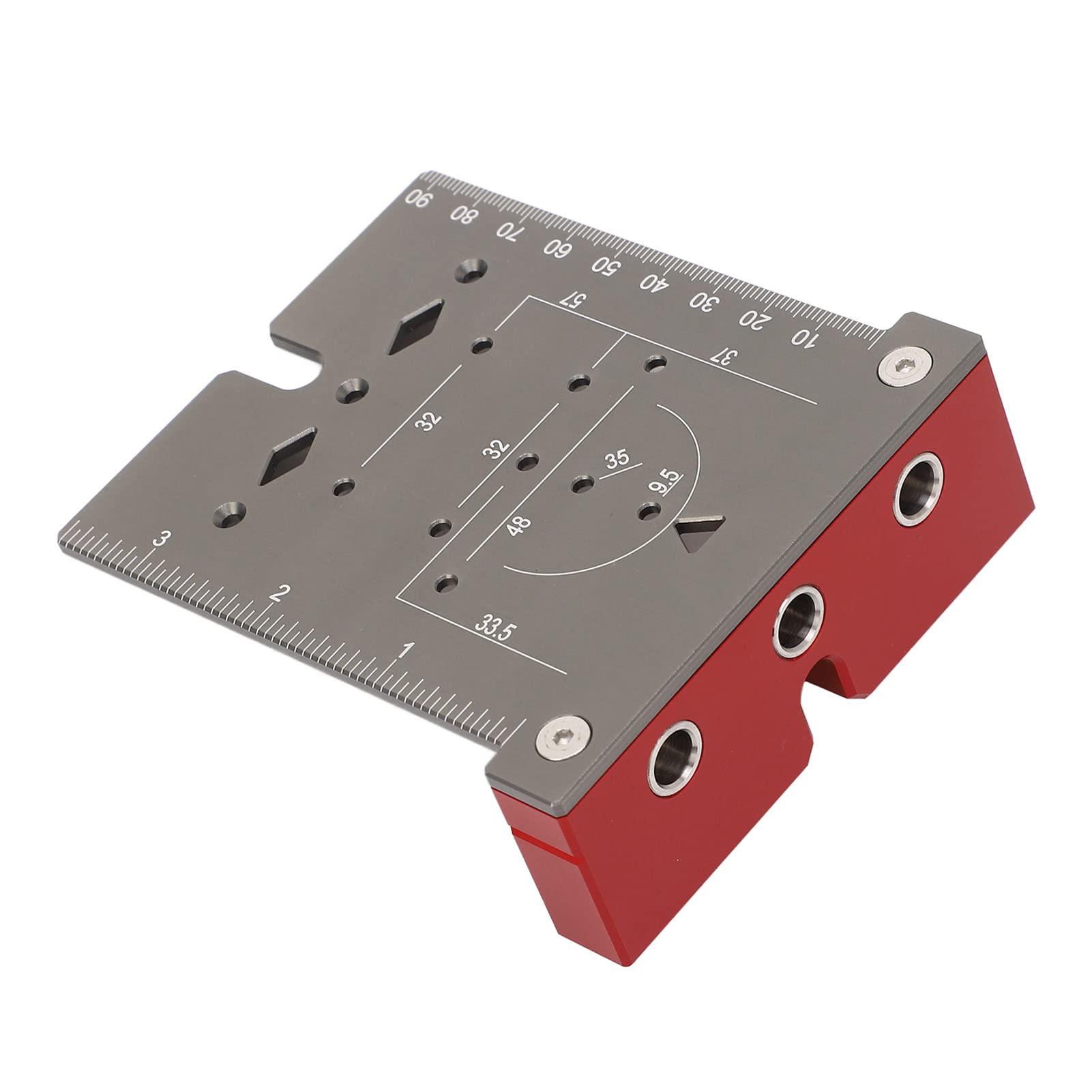 Hinge Jig Drilling Hole Saw Kit, 35mm 3 in 1 Hinge Boring Dowel Accurate Locking Woodworking Dowel Cabinet Jig Drill Guide Locator, Splicing Plate Punching Fixer for Door Cabinets