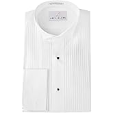 Neil Allyn Tuxedo Shirt 100% Cotton Wing Collar with French Cuffs