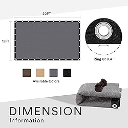 VICLLAX 90% Shade Fabric Sun Shade Cloth Privacy