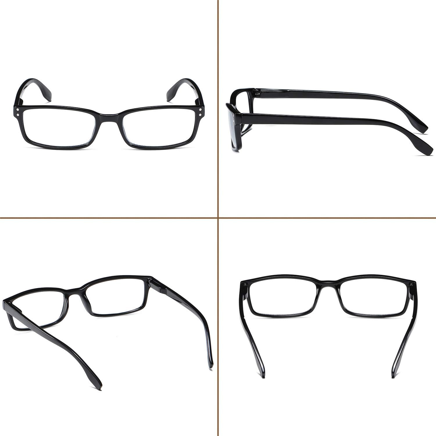 SOCTICK Reading Glasses 4-Pack Lightweight Spring Hinge Onepower Readers for Men and Women,+2.50: Health & Personal Care