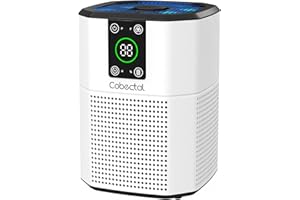 Air Purifier for Home Bedroom, Cobectal Room Air Cleaner with H13 True HEPA 3-in-1 Filter, Aroma Function & Sleep Mode, Desktop Small Air Purifier for Office, Dorm, Hotel, RVs (White)