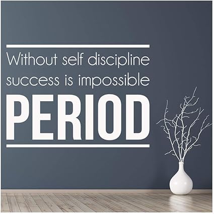 Azutura Sans Self Discipline Sticker Muraux Citation Sportive Autocollant Mural Inspiration Decor Disponible En 5 Dimensions Et 25 Couleurs X Grand Royal Bleu Amazon Fr Cuisine Maison